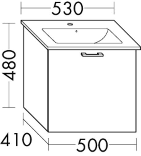 Burgbad Waschtischunterschrank Sys30 PG3 Diago 480x500x410 Anthrazit Matt, WXPX050F3358 WXPX050F3358 Image