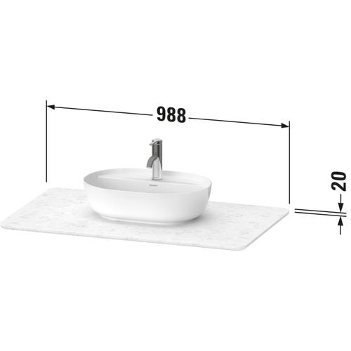 Duravit Luv Konsole Sand Poliert 988x595x20 mm - LU946902525 LU946902525