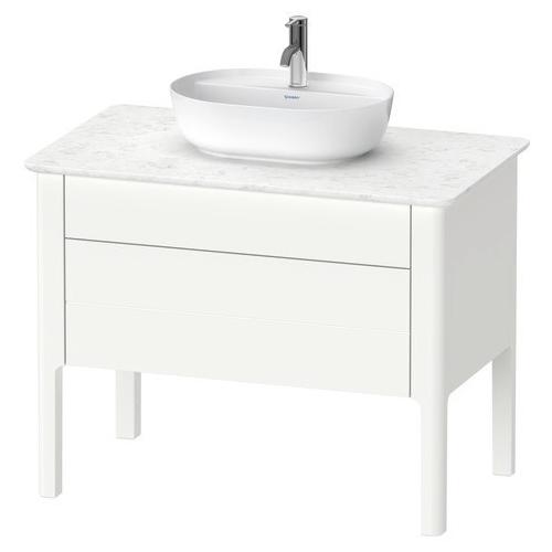 Duravit Luv Konsolenwaschtischunterbau bodenstehend Weiß Seidenmatt 938x570x743 mm - LU956903636 LU956903636