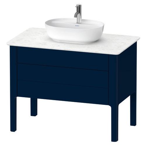 Duravit Luv Konsolenwaschtischunterbau bodenstehend Nachtblau Seidenmatt 938x570x743 mm - LU95690989 LU956909898