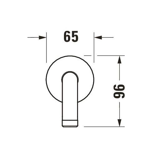 Duravit Brausearm Edelstahl Gebürstet 65x410x96 mm - UV0670028070 UV0670028070