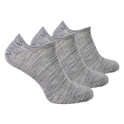 Steven - 3 Paare Multipack Herren Merinowolle unsichtbare Socken - Hellgrau Image