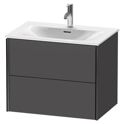 Duravit XViu Waschtischunterbau wandhängend Graphit Matt 710x480x557 mm - XV41330B2490A00 XV41330B2490A00