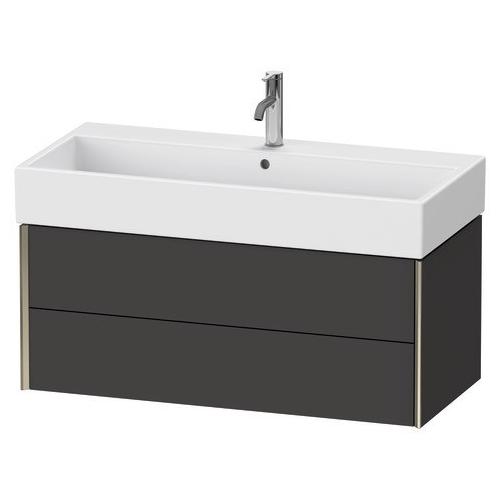 Duravit XViu Waschtischunterbau wandhängend Graphit Supermatt 984x454x397 mm - XV43370B1800A00 XV43370B1800A00