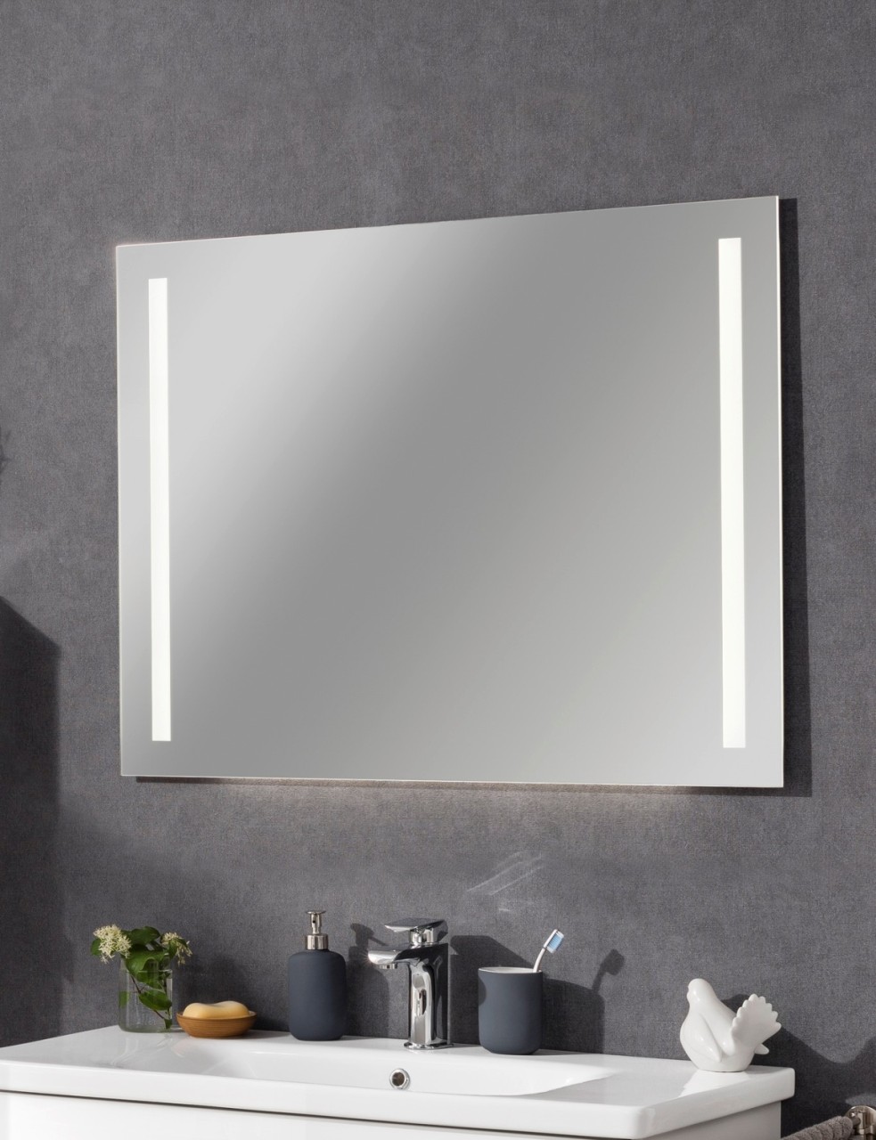 Fackelmann Spiegel MIR 100x75x2 2xLED LINEAR Light, 84515 84515 Image