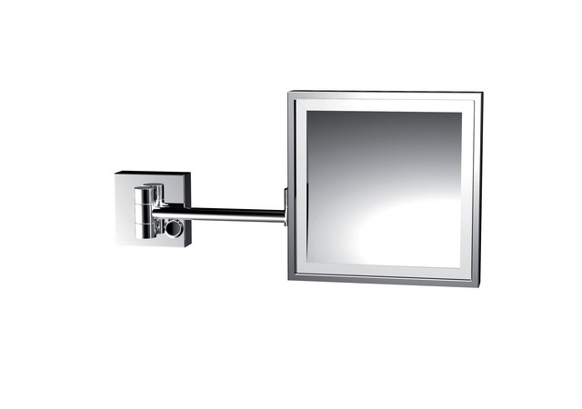 emco LED-Rasier- und Kosmetikspiegel 2-armig, 3-fach, eckig, 202 x 202 mm,, 109500119 109500119 Image
