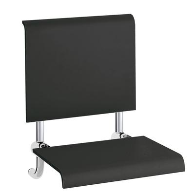 emco system 2 Einhängesitz mit Kunststoff sitzfläche schwarz chrom, 355121201 355121201 Image