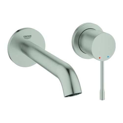 GROHE 2-Loch Waschtischarmatur Unterputz Essence Ausladung 183mm supersteel, 29192DC1 29192DC1