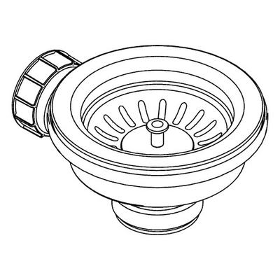 GROHE Stopfen 42589 für Küchenspülen hard graphite gebürstet, 42589AL1 42589AL1 Image