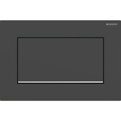Geberit Geberit Betätigungsplatte Sigma30 für Spül-Stopp-Sp. verschraubbar mattschwarz, 115893141 115893141 Image