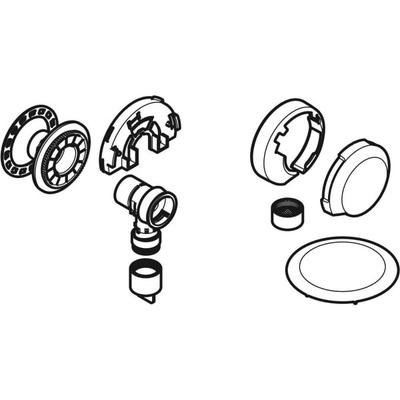 Geberit Fertigbauset, zu Badewannenablauf d90 glanzverchromt, 242346211 242346211 Image