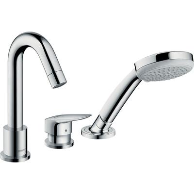 Hansgrohe 3-Loch Wannenmischer Logis F-Set chrom Wannenrandmontage , 71310000 71310000 Image