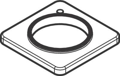 Hansgrohe Vernis Rosette eckig chrom 93954000 Image
