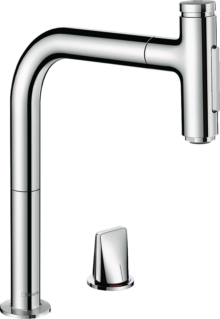 Hansgrohe 2-L.Spültischmischer 200 Select 2jet sBox Ausziehbrause M7120-H200 chrom, 73818000 73818000 Image