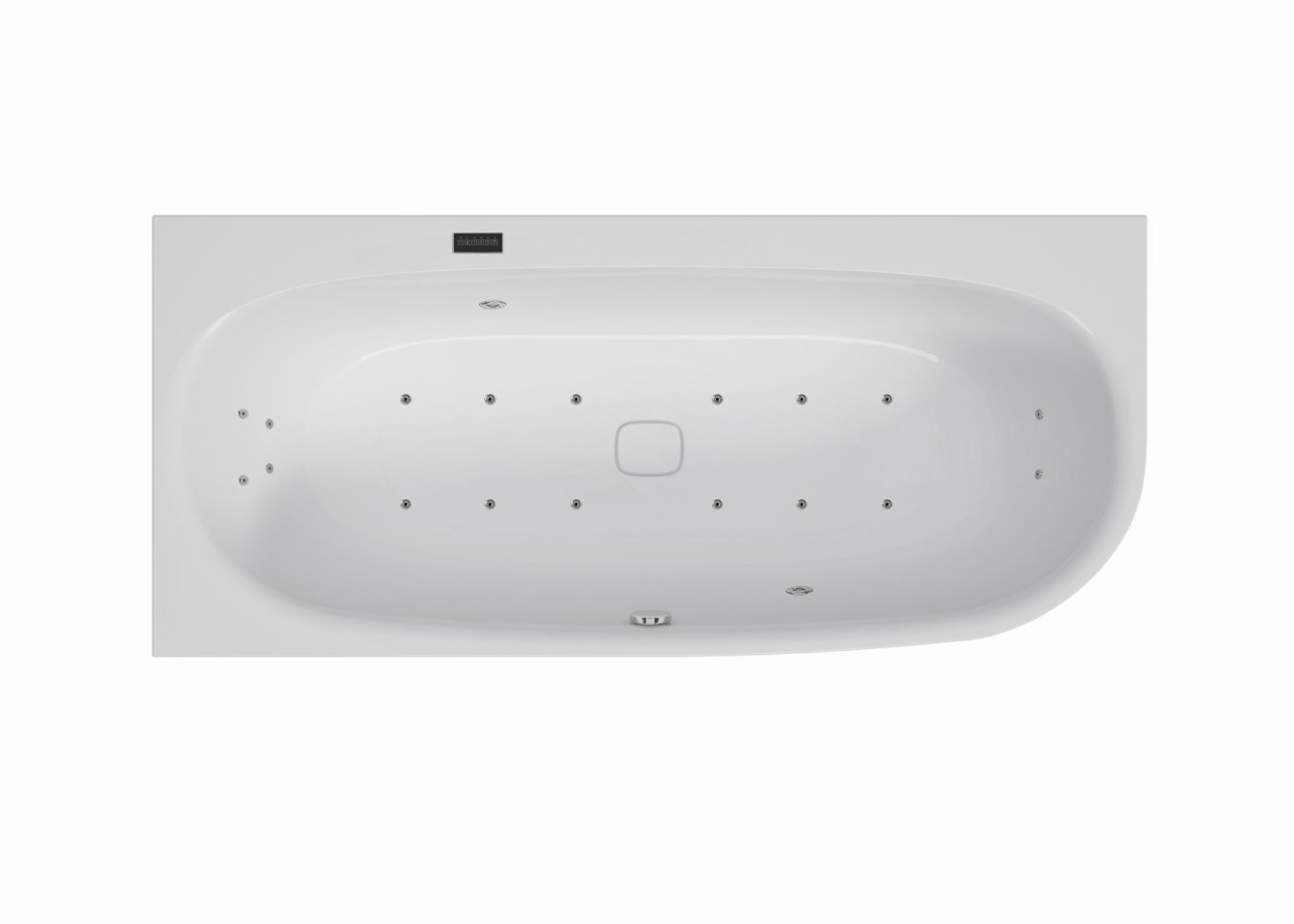 Hoesch Whirlpool iSensi Eck 1900x900 Monolith li. iSensi System li., BiColor Weiß-Schwarz, 3825i.111 3825i.111305002 Image