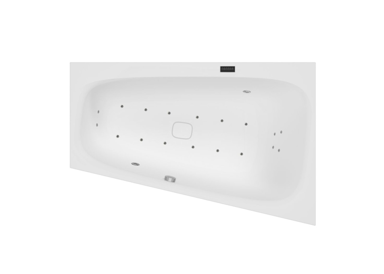 Hoesch Whirlpool iSensi Trap 1700x1000 Monolith re. m.Befüllung chrom, iSensi Syst., Mot.re., 3871i. 3871i.010305001 Image