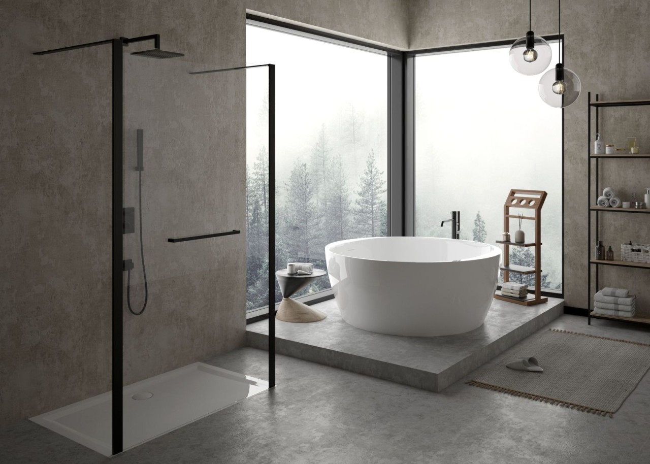 Hoesch Badewanne iSensi Rund 1500 Monolith mit Überlaufschlitz in Chrom, 3882.010 3882.010 Image