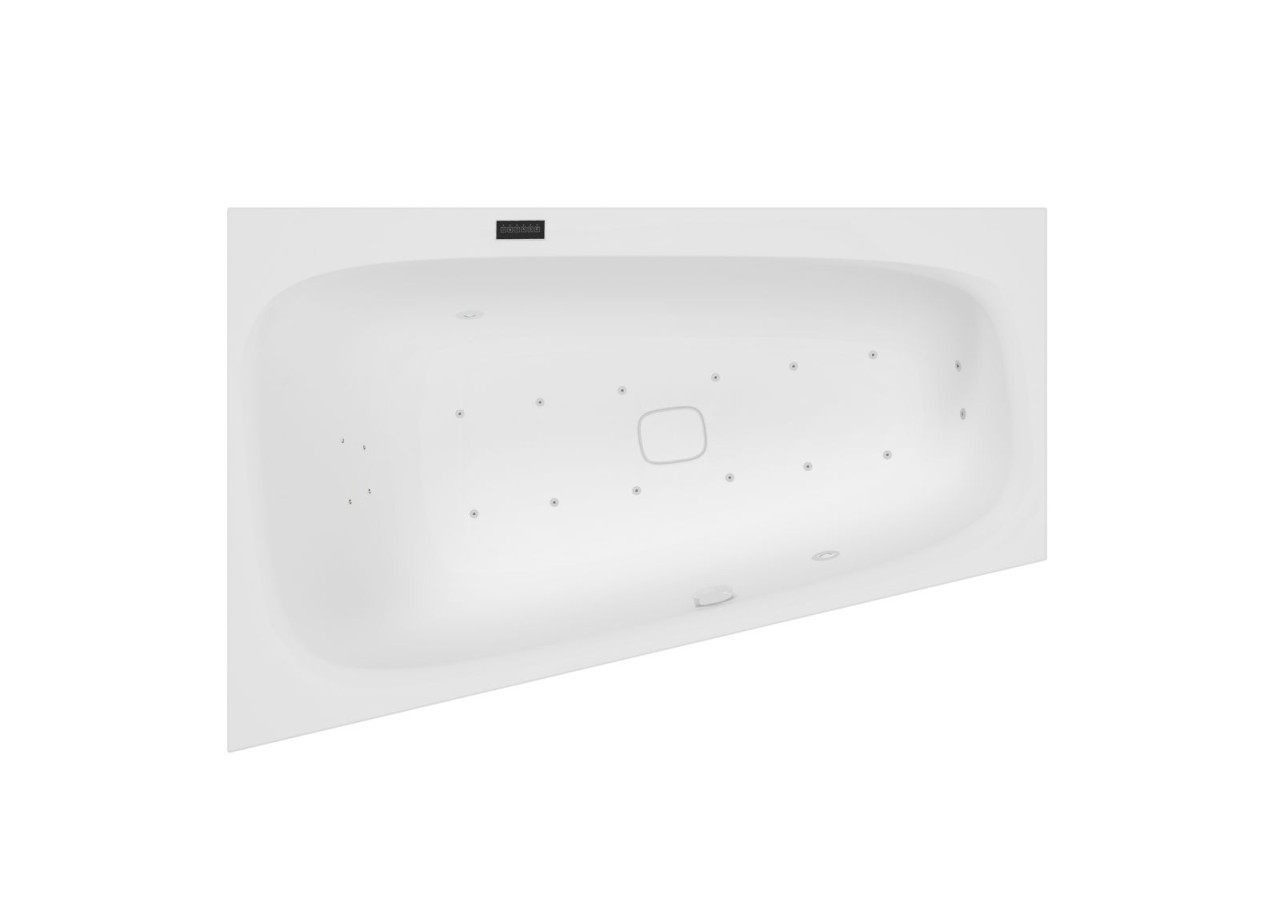 Hoesch Whirlpool iSensi Trap 1800x1200 Monolith li. Befüllung Weiß, BiColor Weiß-Grau, 3965i.1123100 3965i.112310002 Image