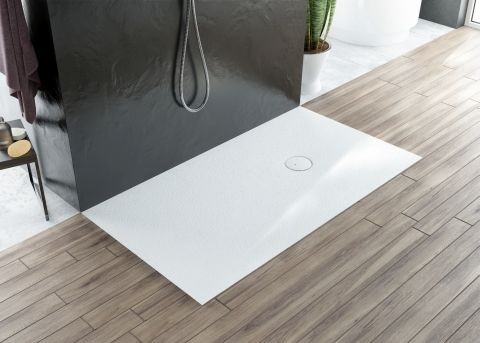 Hoesch Duschwanne Nias geschnitten, 900x800x30 strukturierte Oberfl. Solique, Weiß, 4551CxA.010 4551CxA.010 Image