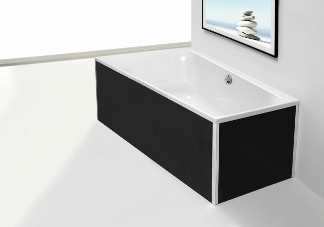 Hoesch Glasverkleidung Schwarz Vorwand WW Trapez 1500x1000 rechts 49033.552 Image