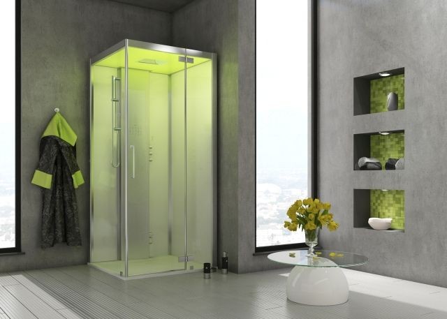 Hoesch DampfbadSensePerience QU 1000x1000 Vorw. bodenbündig, Wände Schwarz, 533111B.552 533111B.552 Image