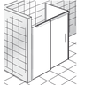 HSK K2 P Gleittür 2-teilig mit Seitenwand 21401xx