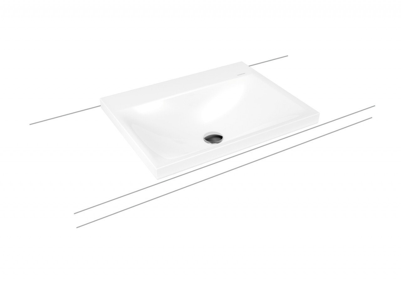 Kaldewei Aufsatzwaschtisch SILENIO Mod.3040, 600x460, alpinweiß matt,PEFF,AD,m. 1HL 903906013711 Image
