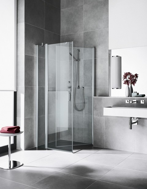 Kermi Seitenwand Diga TBL 1230x1850, silber hochglanz, ESG Opaco, DITBL12318VUK DITBL12318VUK Image