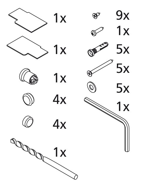 Kermi EBIN006 Set Montagekleinteile, weiss, 2534170 2534170 Image