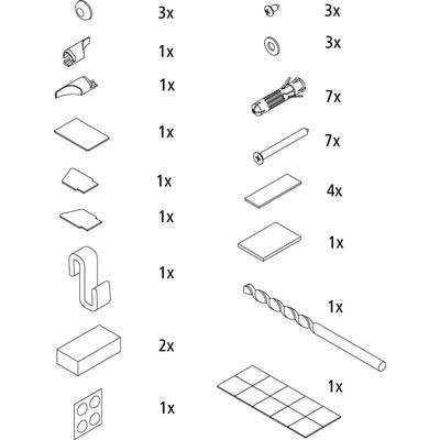 Kermi EBDI013 Set Montagekleinteile, silber hochglanz, 2534960 2534960 Image