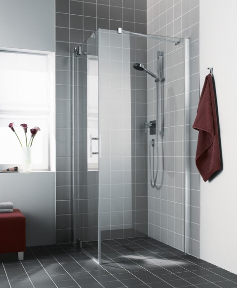 Kermi Seitenwand Filia XP TWD 0800x1850, silber hochglanz, ESG Opaco mit KermiClean FXTWD08018VYK Image