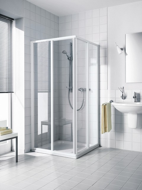 Kermi Eck-Halbteil Ibiza 2000 ED2 0900x2000, weiss, ESG klar mit KermiClean, I2ED2090202PK I2ED2090202PK Image