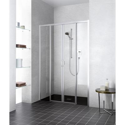 Kermi Gleittür Liga D4B 1550x1850 BV: 1510-1560, silber hochglanz ESG klar mit KermiClean LID4B15518VPK Image
