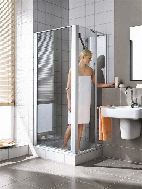 Kermi Seitenwand Ibiza 2000 TGD 0750x1850, silber mattglanz, ESG klar mit KermiClean I2TGD075181PK Image