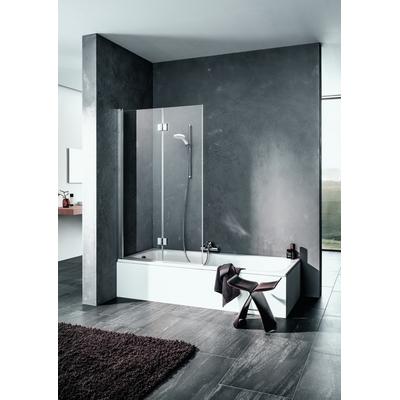 Kermi Faltwand Liga 2PL 1200x1500 BV: 1180-1205, silber mattglanz ESG klar mit KermiClean LI2PL120151PK Image