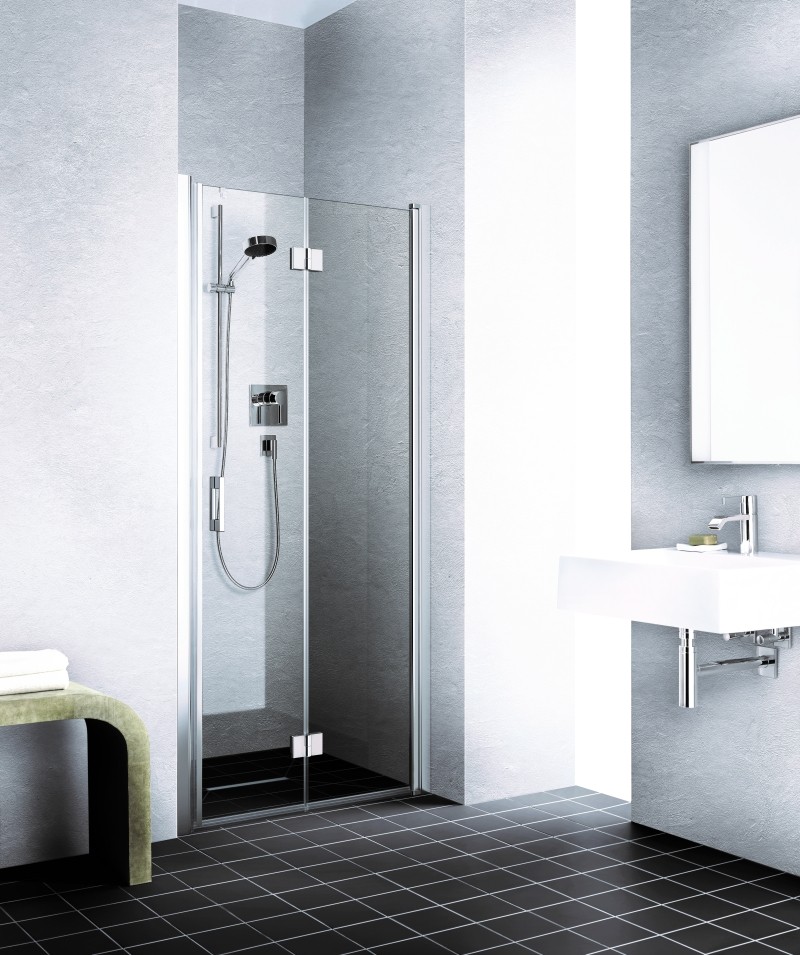 Kermi Pendel-Falttür Liga 2SR 0780x2000, silber mattglanz ESG klar LI2SR078201AK Image