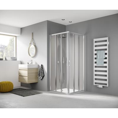 Kermi Eck-Halbt. re Liga E3R 1000x2000 BV: 975-1000, silber mattglanz ESG klar LIE3R100201AK Image