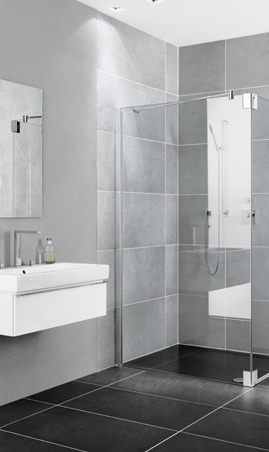 Kermi Seitenwand Pasa XP TFL 1030x2000, silber mattglanz, ESG klar mit KermiClean, PXTFL PXTFL103201PK Image