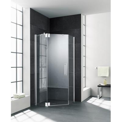 Kermi Fünfeck Pasa XP L50 1000x1850, silber hochglanz, ESG klar mit KermiClean, PXL5010018VPK PXL5010018VPK Image