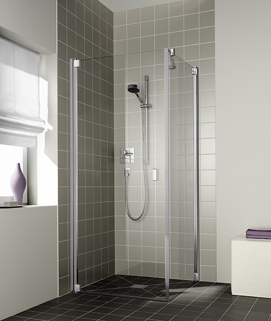 Kermi Pendeltür Raya 1KR 0830x2000, silber mattglanz, ESG klar, RA1KR083201AK RA1KR083201AK Image