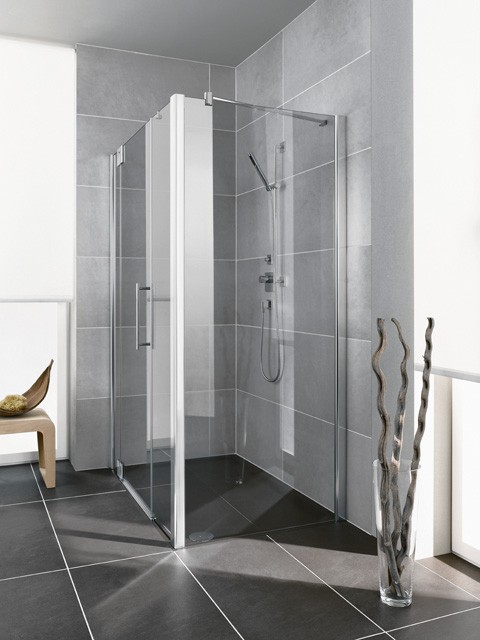 Kermi Seitenwand Pasa XP UWD 1000x1850, silber hochglanz, ESG klar mit KermiClean, PXUWD PXUWD10018VPK Image