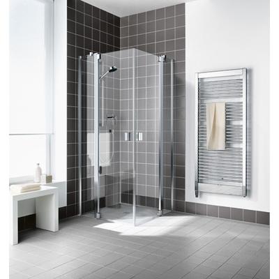 Kermi Eck-Halbteil links Raya EPL 1230x2000, silber mattglanz, ESG klar mit KermiClean RAEPL123201PK Image