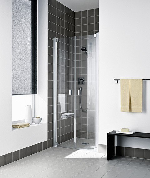 Kermi Pendeltür Raya PTD 0780x1850, silber mattglanz, ESG klar mit KermiClean, RAPTD078181PK RAPTD078181PK Image