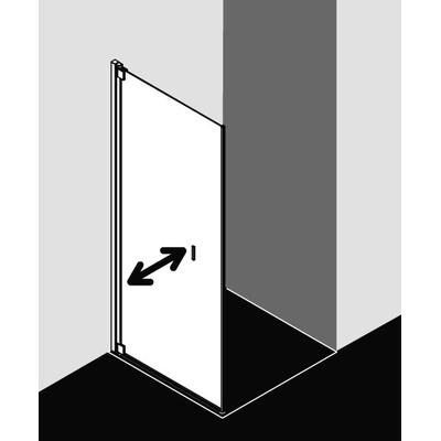 Kermi Seitenwand Raya TBL 0930x2000, silber hochglanz, ESG Opaco, RATBL09320VUK RATBL09320VUK Image