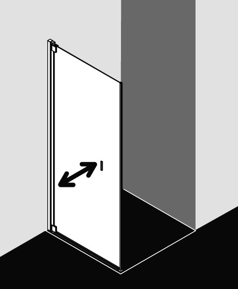 Kermi Seitenwand Raya TBL 1030x1850, silber mattglanz, ESG Opaco, RATBL103181UK RATBL103181UK Image