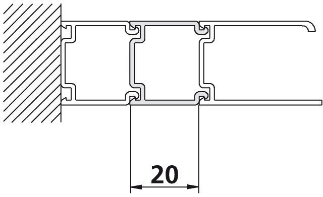 Kermi Stockverbreit. Nova 2000 SVSVP2000 silber mattglanz, ZDSVSVPN22001K ZDSVSVPN22001K Image