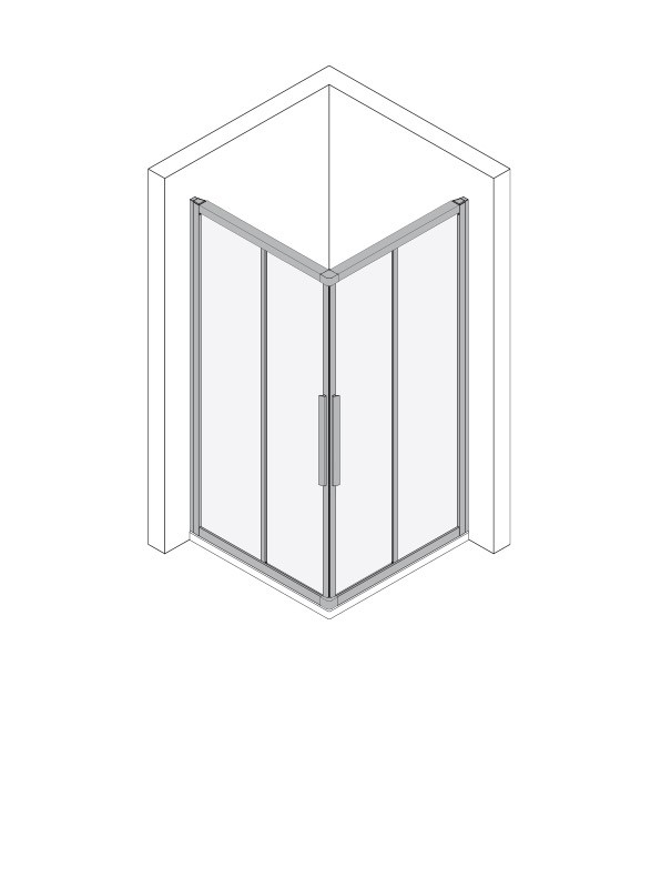 Koralle Eckdusche myDay ESF2 80/80, VB02908020AP1 VB02908020AP1 Image