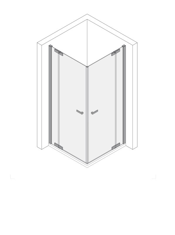 Koralle Eckdusche S800 EPFS L 90, VD00109020CA1 VD00109020CA1 Image