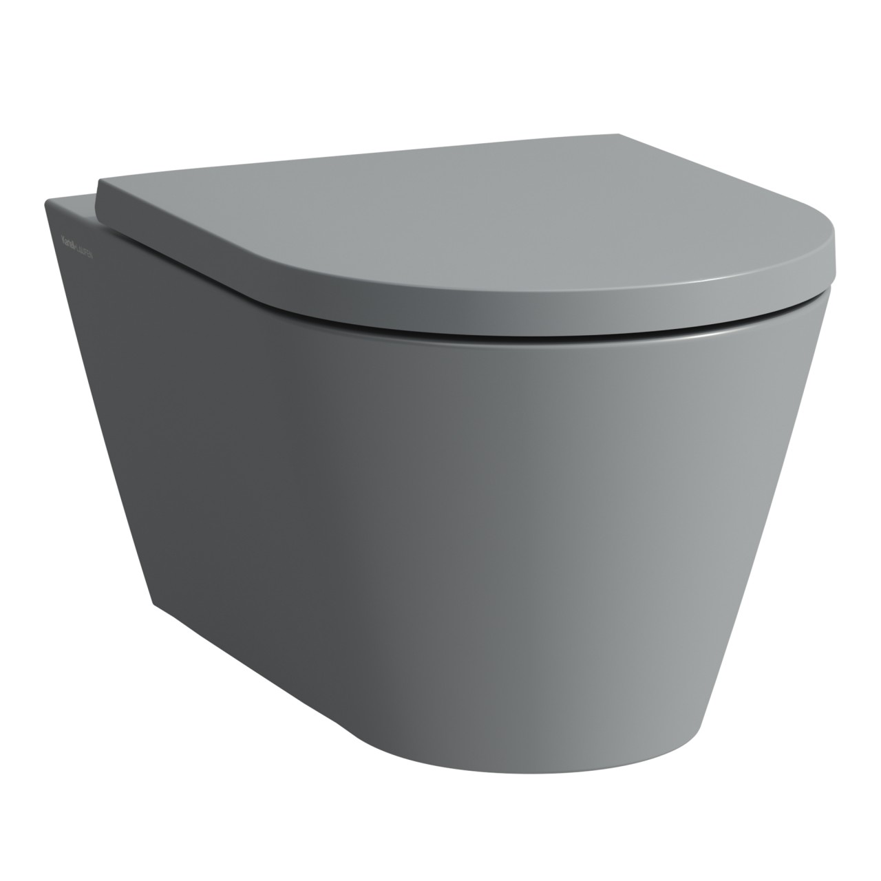 LAUFEN Wand-Tiefspül-WC Kartell, T:545mm, B:370mm, mit Silent-Flush, spülrandlos, graphit matt H8213317580001 Image