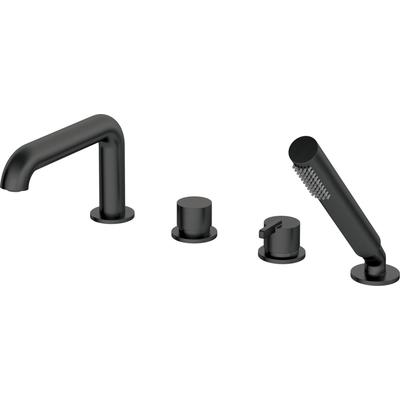 Neuesbad Serie 600 4-Loch Wannenarmatur mit Brauseset, Oberfläche: schwarz matt NB1BQS_N14M1 Image
